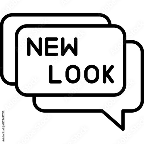 New Look Icon Fresh Design and Rebranding Symbol