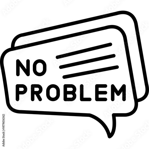 No Problem Icon Solution and Assurance Symbol