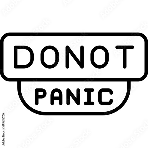 Don�t Panic Icon Calm and Assurance Symbol
