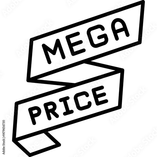 Mega Price Icon Huge Discount or Deal Symbol