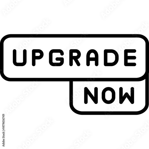 Upgrade Now Icon Service or Product Enhancement Symbol