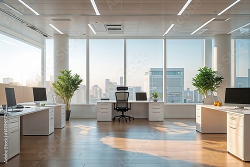 Bright and Clean Background for Modern Office Ambience