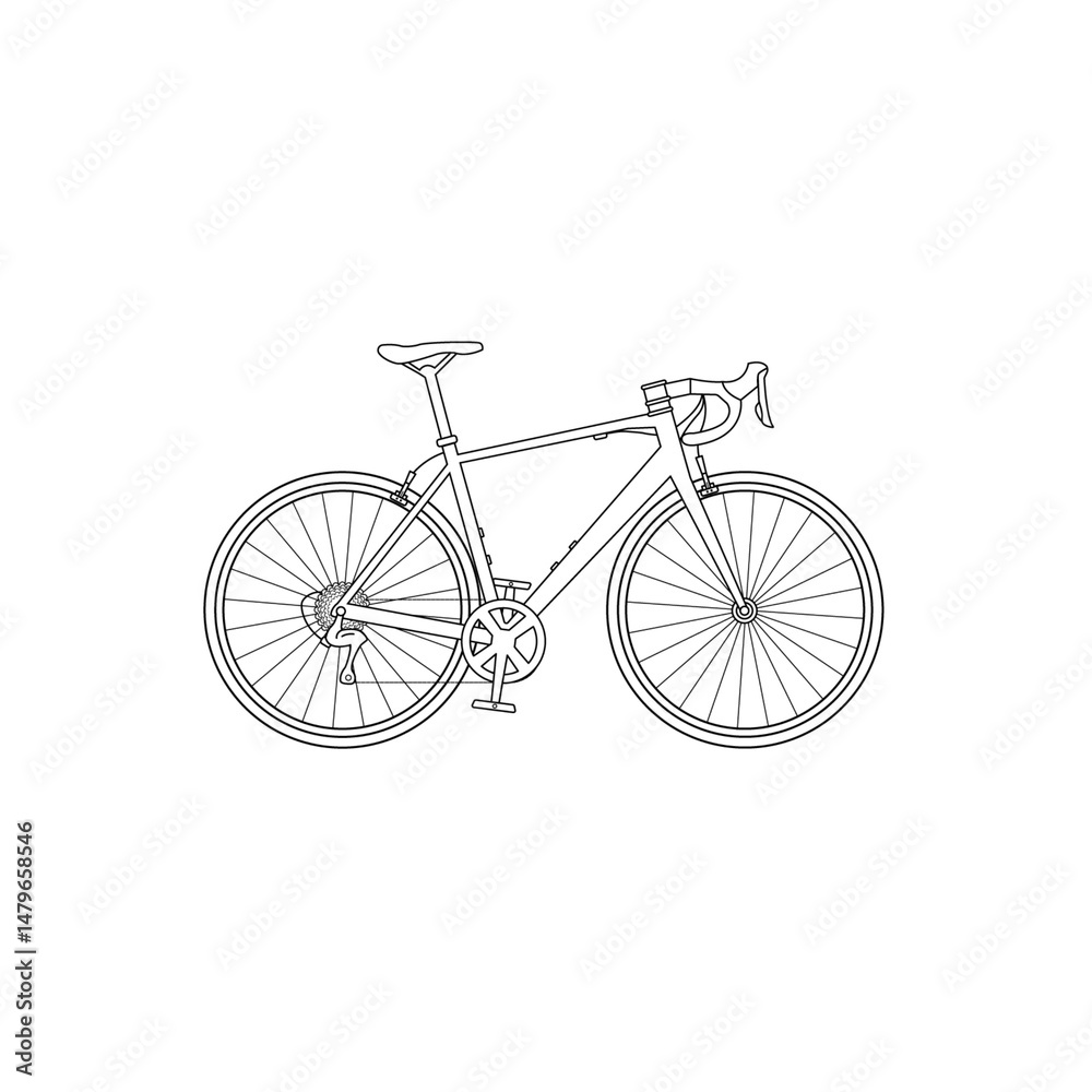 Fototapeta premium bicycle isolated on white background