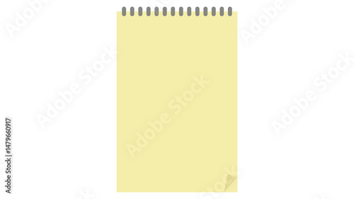 Blank spiral notepad ready for your ideas bright yellow pages await your creativity