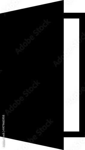 Door icon. room symbol. Exit doorway simple icons. Push door symbols. Home decorate element
