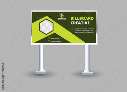 Billboard Template Design Outdoor advertising Vector Illustration