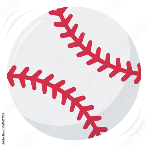 Baseball ball icon vector illustration isolated on white background.