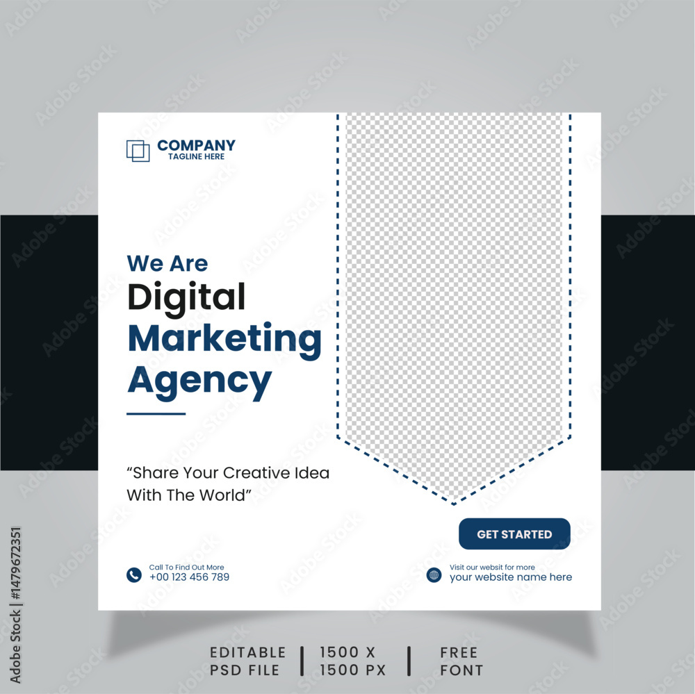 Obraz premium Digital Marketing Agency Instagram Post