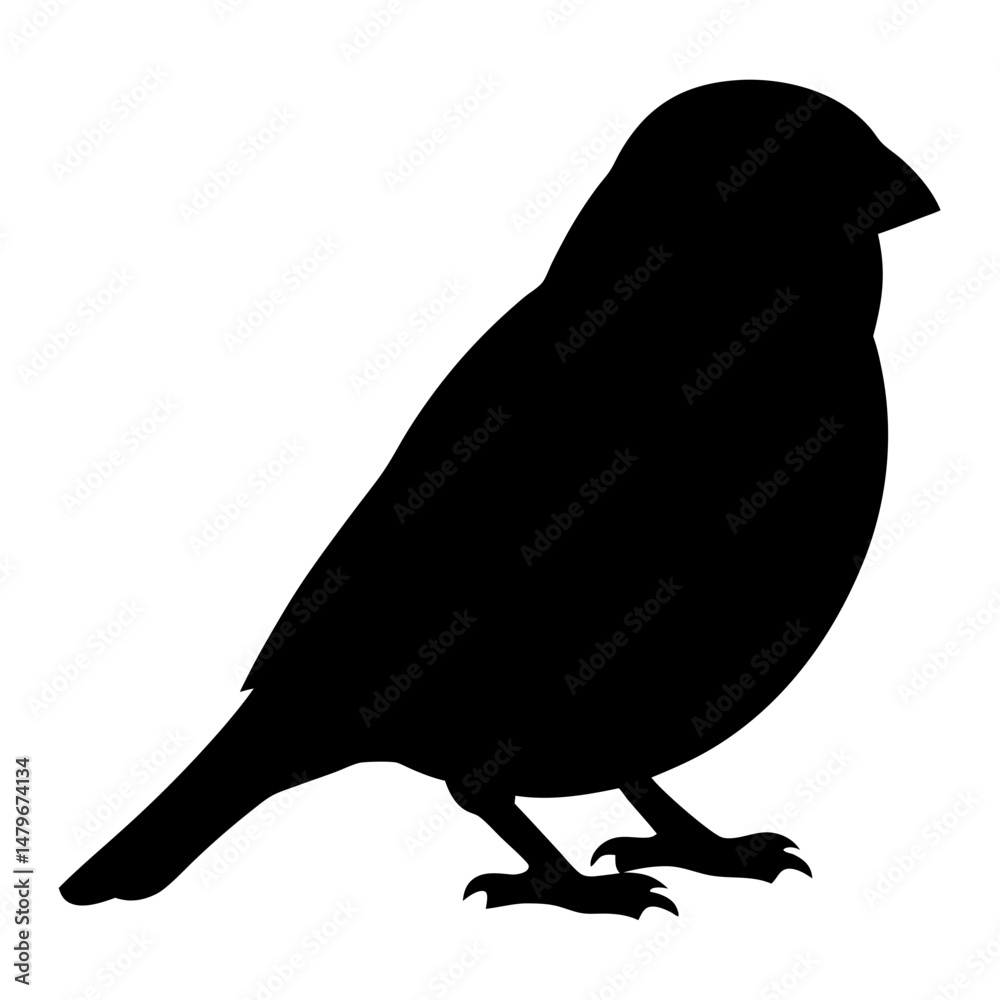 Fototapeta premium sparrow animal black silhouette icon - designs for jungle animals sparrow Safaris, wildlife, rainforest, vector on a white transparent.