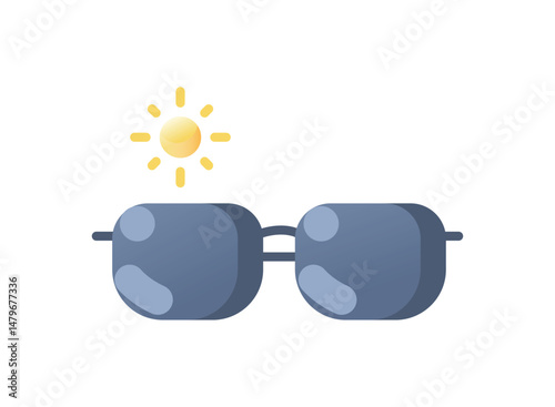 set of icon an Travel Gradient Sunglasses