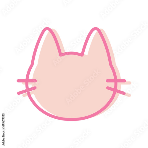 猫フレームのイラスト　