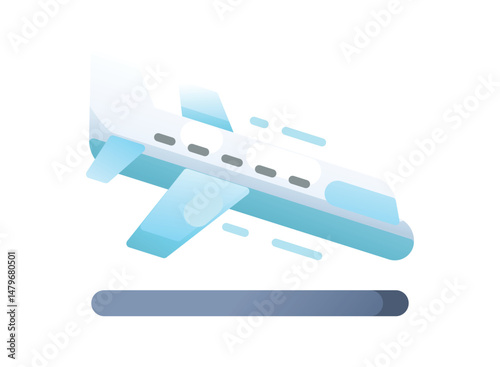 set of icon an Travel Gradient Landing
