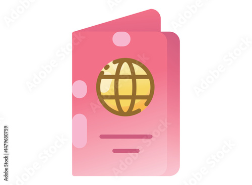 set of icon an Travel Gradient Passport