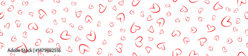 Red heart seamless pattern