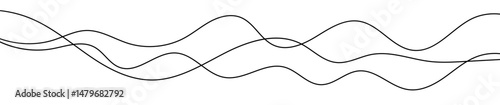 Thin curved wavy lines