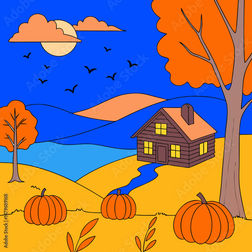 Thanksgiving day background, Thanksgiving day concept wallpaper, Thanksgiving day illustration, ai generate landscape