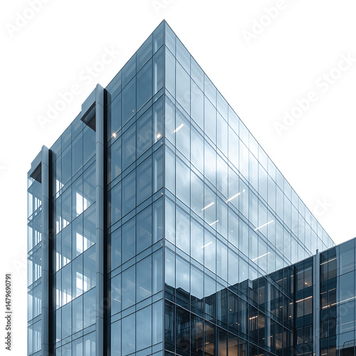 modern office building in glass isolated