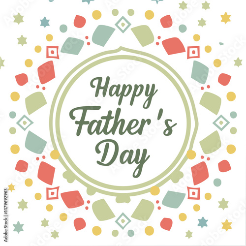 Hand-lettered “Happy Father’s Day” with stylish decorations and calligraphy. Perfect for greeting cards, posters, social media, and celebration designs honoring dads.