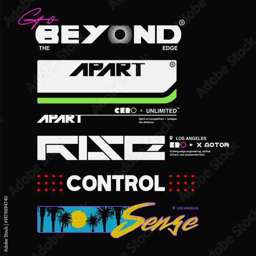 fake logo collection. modern sponsor decals. decorative logotype set