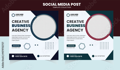 Creative marketing agency social media template