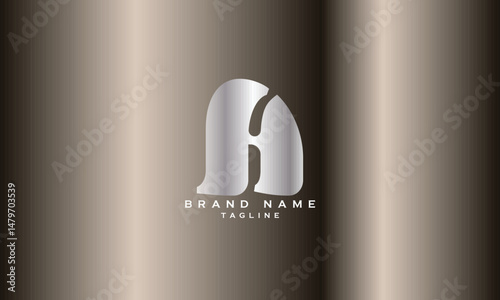 AH, HA, Abstract initial monogram letter alphabet logo design
