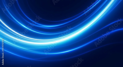 Waves Energy Blue Abstract Lines Flowing Motion Background Design