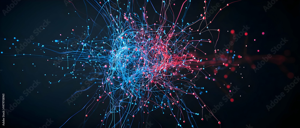 Naklejka premium Abstract Colorful Particles Explosion