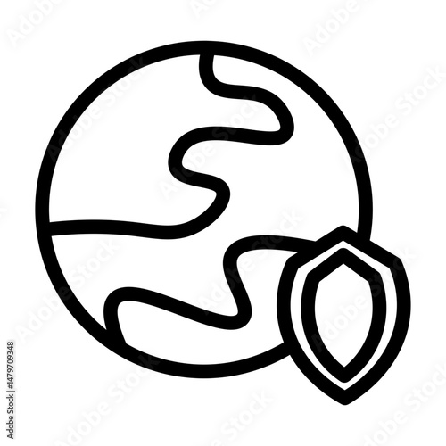 environmental protection line icon