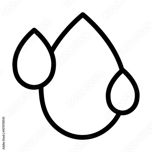 water drop line icon