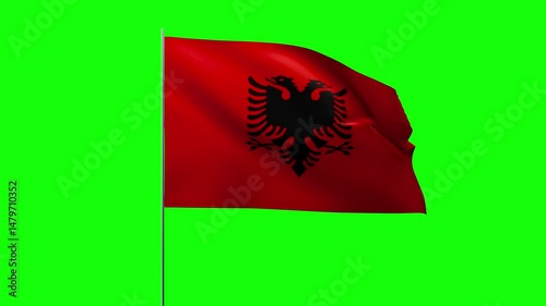 Greenbox Flag Waving on Pole