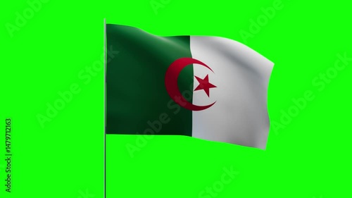 Greenbox Flag Waving on Pole