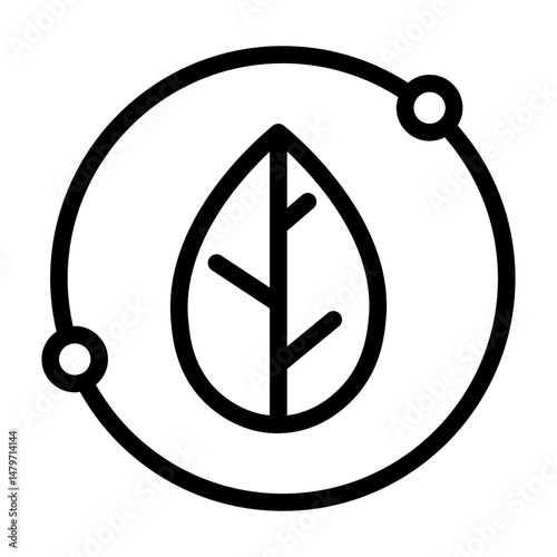 leaf line icon