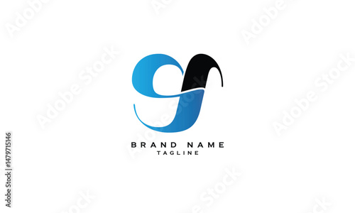 SF, FS, GF, FG, Abstract initial monogram letter alphabet logo design