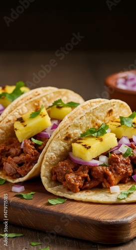 Tacos al Pastor with Pineapple
