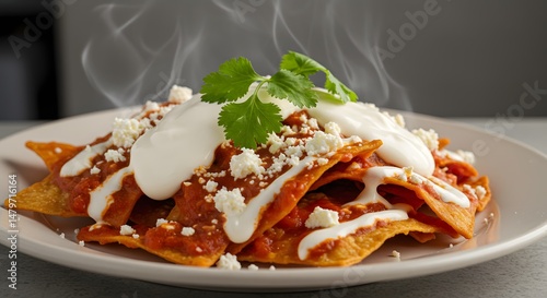 Chilaquiles with Red Sauce
