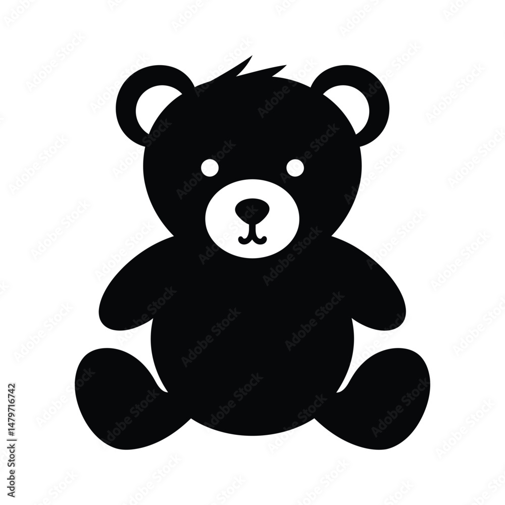 Obraz premium Teddy Bear Outline Clipart Plush Toy Design