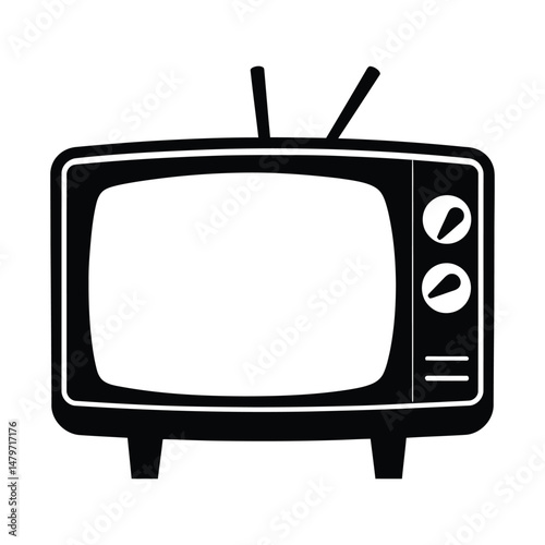 TV Contour Drawing Digital Art File