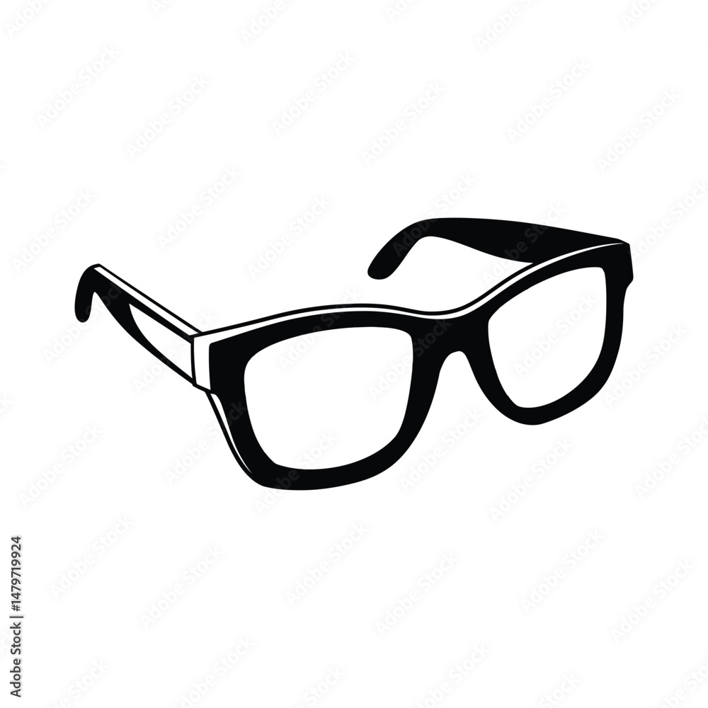 Fototapeta premium Sunglass Silhouette Drawing Vector Art