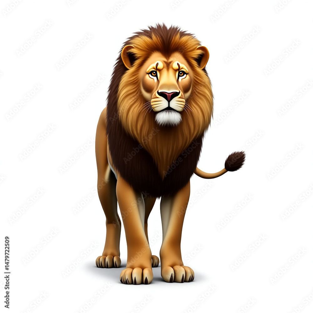 Obraz premium lion on white background