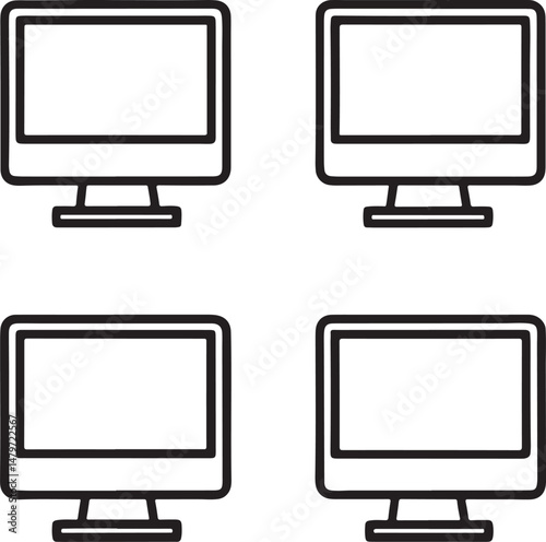 Computer Logo icon design 