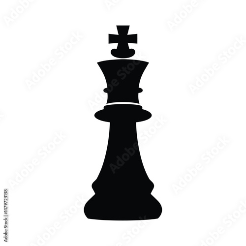Chess Piece Silhouette White Background