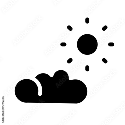 cloudy glyph icon