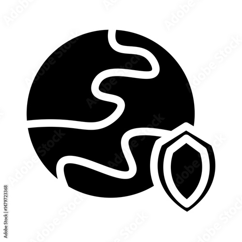 environmental protection glyph icon