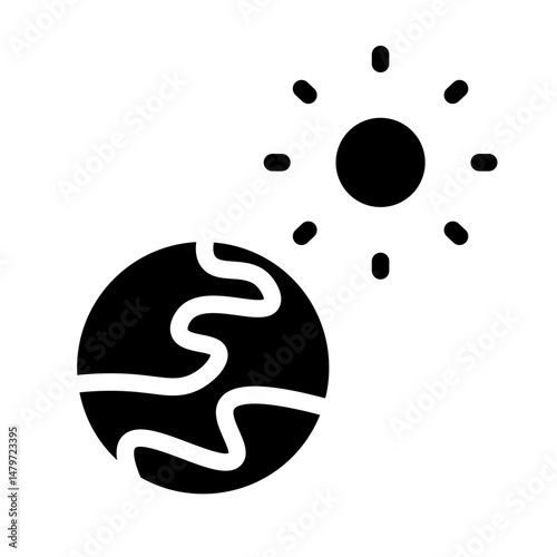 earth glyph icon