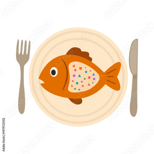 plastic pollution in ocean concept. microplastic impact