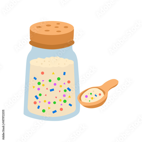 plastic pollution in ocean concept. microplastic impact