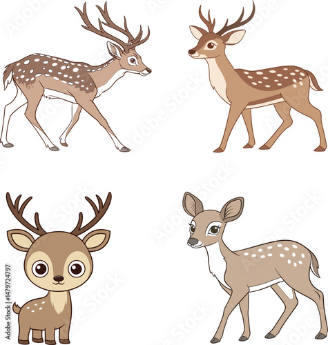 Dear vector art illustration design 