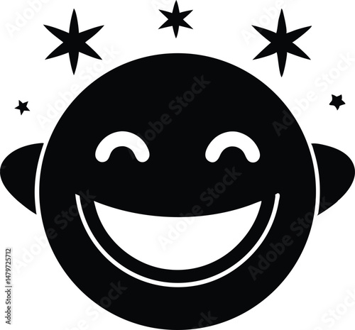 happiness vector icon.