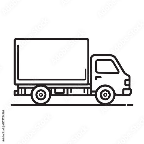 modern line drawing of moving truck for home services