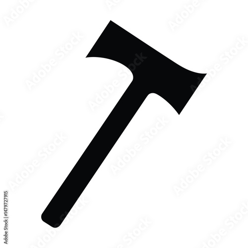 Hammer Silhouette Clipart on White Background